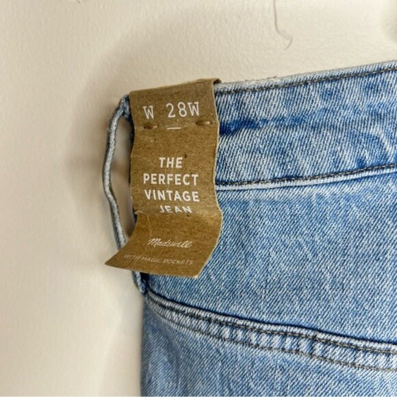 Madewell The Plus Perfect Vintage Jean, Size 28W Light Wash NWT - Picture 8 of 12